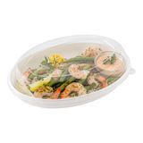 LID DOME 9-1/2x7x1-1/2" F/ 26oz BAGASSE PET CLR 100/cs