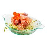 HANDLE PLATE 3-3/4"l W/ FORK 4"l PS SEAGREEN/ SILVER 100/cs