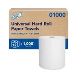 ROLL TOWEL 8"X1000' UNIVERSAL SCOTT WHITE 12ea/cs