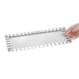 DISPOSABLE PLATE W/ RUFFLE RIM 14-1/4x6-1/4 PLS WHITE 100/cs