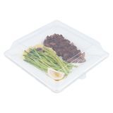 LID DOME 10-1/2x10-1/2" F/ LRG BAGASSE PET CLEAR 100/cs