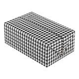 TAKEOUT LUNCH BOX w/ FAST TOP 47oz PAPER BLK HOUNDSTH 100/cs