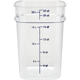 Commercial foodservice essential, camsquare food container 22qt pc freshpro clear/ blue 6ea/cs for reliable daily service, Cambro 22SFSPROCW135
