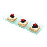 TERZETTO PLATE 7-1/2x2-1/2" 3-COMPT PS SEAGREEN 100/cs