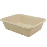 FIBER TRAY 20oz 6-1/2x5x1-1/2" PLANT FIBER NATURAL 600/cs