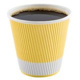 HOT CUP 8oz PAPER RIPPLE WALL LGHT YELLOW 500/cs