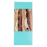 SANDWICH BOX 4-3/4"tri MED PAPER TURQUOISE 200/cs