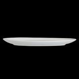 RATTAN PLATTER 11-1/2"OVAL COUPE EMBOSSED WHITE 1DZ/CS