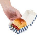 SLIDER BOX 2-1/2"sq 2"h PAPER BLUE &WHT STRIPE 100/cs