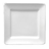 BRIGHT WHITE WARE PLATE 7-1/2" SQUARE MED-RIM PORCELAIN 3dz/c