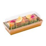 LID F/ LRG SUSHI CONTAINER 7-1/2x3" PET CLEAR 100/cs
