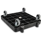 GLASS RACK DOLLY F/ FULL RACKS 350lb PUSH HANDLE BLACK