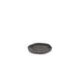 Plate, 5-1/2" dia. x 1/2"H, medium, round, ribbed, dishwasher safe, Serax, Sergio Herman - Inku, black