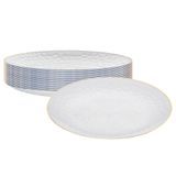 PLATE 7-1/2"dia HAMMERED GOLD RIM PLASTIC CLEAR 40/cs