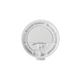 LID FLAT TEAR-BACK F/ 10-24oz HOT CUP PS WHITE 1000/cs