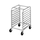 Channel 428A Bun Pan Rack, Half Height, mobile, 28-1/2"W x 18"D x 36"H, side load, open sides, 3" spacing, capacity (9) 18" x 26" bun pans, aluminum