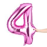 BALLOON NUMBER "4" MYLAR 40" SELF-SEALING PINK