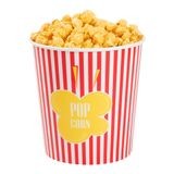 BUCKET POPCORN 130oz PAPER RED & WHITE 100/cs