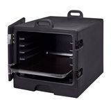 Cambro 1826MTC110 Camcarrier Black Front Loading Insulated Tray and Sheet Pan Carrier for Full Size Pans