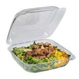 CLAMSHELL CONTAINER 46oz 9x8-1/4x2-1/2" PET CLR 100/cs