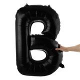 BALLOON LETTER "B" MYLAR 40" SELF-SEALING BLACK