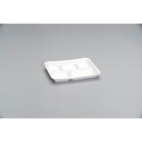 TRAY PS FOAM 5-COMPARTMENT WHITE 500/case