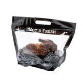 ROTISSERIE/ HOT FOOD BAG 12-3/4x5-3/4" PET BLACK 100/cs