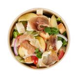 SALAD CONTAINER 25oz 6"dia CMPST PLA/ BAMBOO KRAFT 50/cs