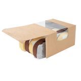 CAKE BOX 7x6" W/ WINDOW PAPER GREEN CAMO 100/cs