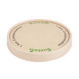 LID F/ 12oz TOGO CUP 4-1/4"dia BAMBOO/ PLA NAT 50/cs