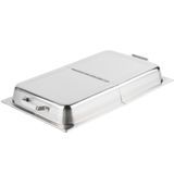 Full-size stainless steel hinged dome steam table pan cover, Vollrath 77400