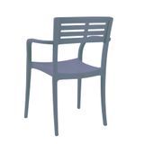 Grosfillex US633680 Vogue Stacking Armchair, indoor/outdoor use, contoured, slotted resin back, resin seat and frame, UV resistant, recyclable