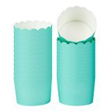 BAKING CUP 10oz 3-1/2"dia SCALLOP PAPER TURQUOISE 200/cs