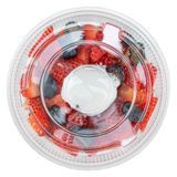 FLAT LID F/ DESSERT CUP 3-3/4"dia PLASTIC CLEAR 50/cs