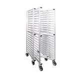 New Age Industrial 1331Z Mobile Heavy Duty Welded Aluminum Full-Size End-Loading Nesting Z Type Sheet Pan Rack, 20 Sets of Runners