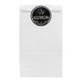 LABEL VEGETARIAN 2"dia TAMPER PROOF PET BLACK W/ WHT 500/cs