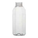 JUICE BOTTLE 16oz 6-1/2"h SQUARE BPA-FREE PET 135/cs