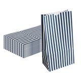BAG PAPER 6x3-1/2x10-3/4" 6lb BLUE & WHITE STRIPE 100/cs