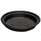 CONTAINER MICROWAVABLE ROUND 8oz 6.25x1.1" BLACK 300/cs