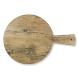 Elite Global Solutions M15RW-DW Fo Bwa Melamine Serving Board, 15" dia. x 1/2"H, round, 5" handle, faux driftwood look finish, BPA free