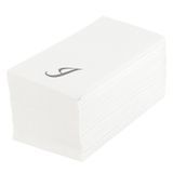 NAPKIN LINEN-LIKE 15-3/4x8" PAPER CURSIVE 'I' SILVER 50/cs