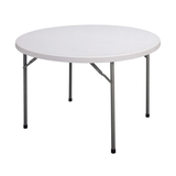 Correll CP60-33 Folding Table, 60" round, gray, granite blow molded, economical choice, automatic lock-open mechanism