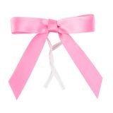 TWIST TIE BOW 3x2-1/2 PRE-TIED POLYESTER SATIN PINK 4000/cs
