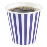 HOT CUP W/ LID 8oz 4"h PURPLE/ WHT CUP WHT LID 20/cs