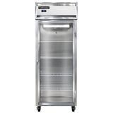 Continental 1RE-GD Extra-Wide Refrigerator, reach-in, 28-1/2" wide one-section, self-contained refrigeration, aluminum exterior & interior, stainless