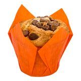 BAKING CUP 4oz 3-1/4"dia TULIP PAPER ORANGE 200/cs