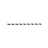 STRAWS PAPER 7-3/4" WRAPPED JUMBO BLACK STRIPED 500/cs
