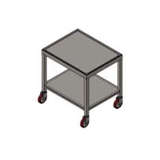 Carter-Hoffmann IT3024M Induction Table; all stainless steel with marine edge shelves; 5" all swivel casters, 2 with brakes