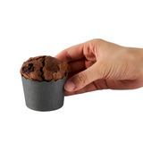 BAKING CUP 3oz 2-1/2"dia MINI SCALLOP PAPER GRAY 200/cs