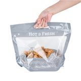 ROTISSERIE/ HOT FOOD BAG 12-3/4x5-3/4" PET GRAY 100/cs